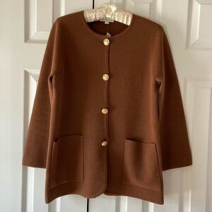 J. Crew Giselle Sweater Blazer, Heather Hazelnut (Brown), S, NWT